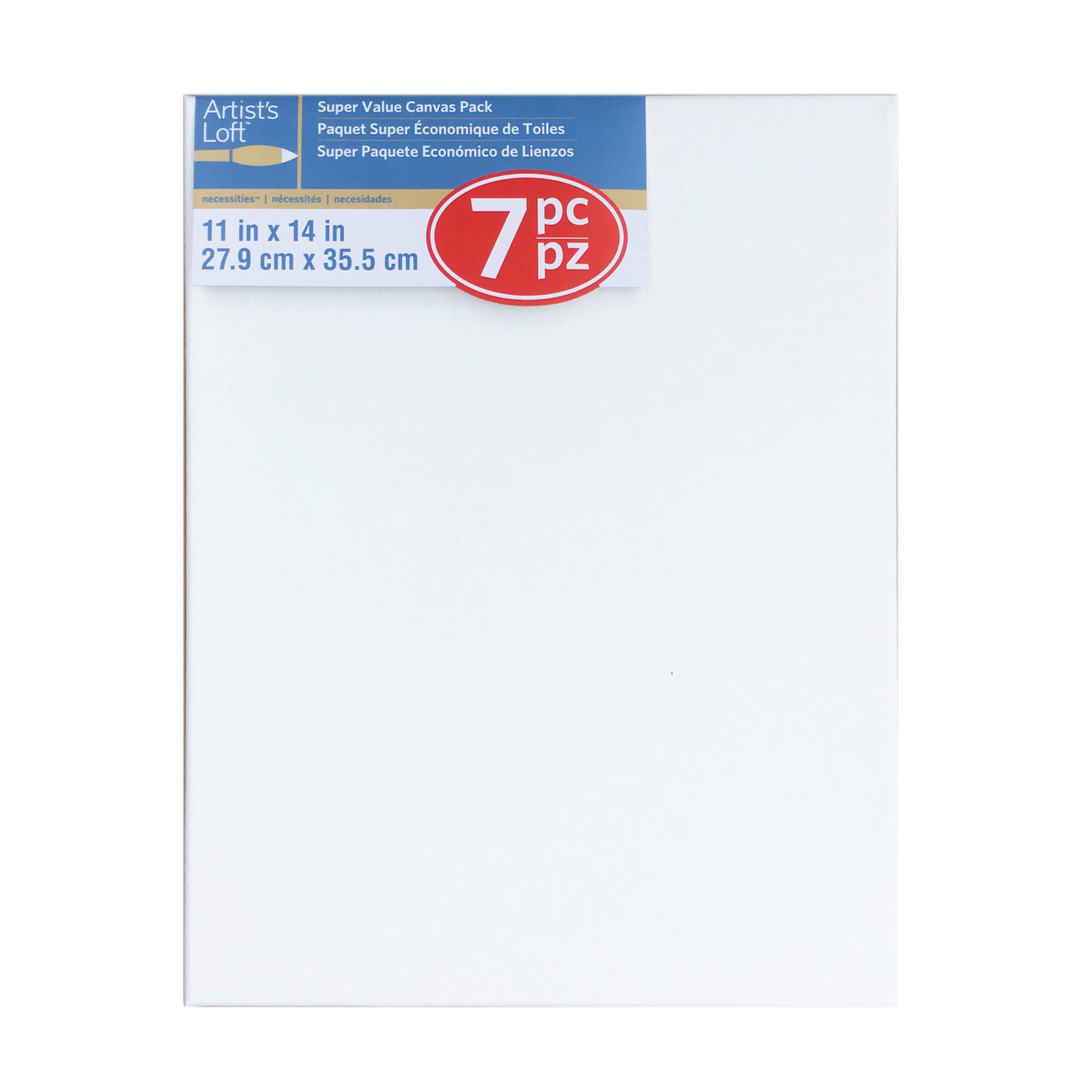 4 Packs: 7 ct. (28 total) 11" x 14" Super Value Canvas by Artist's Loft®